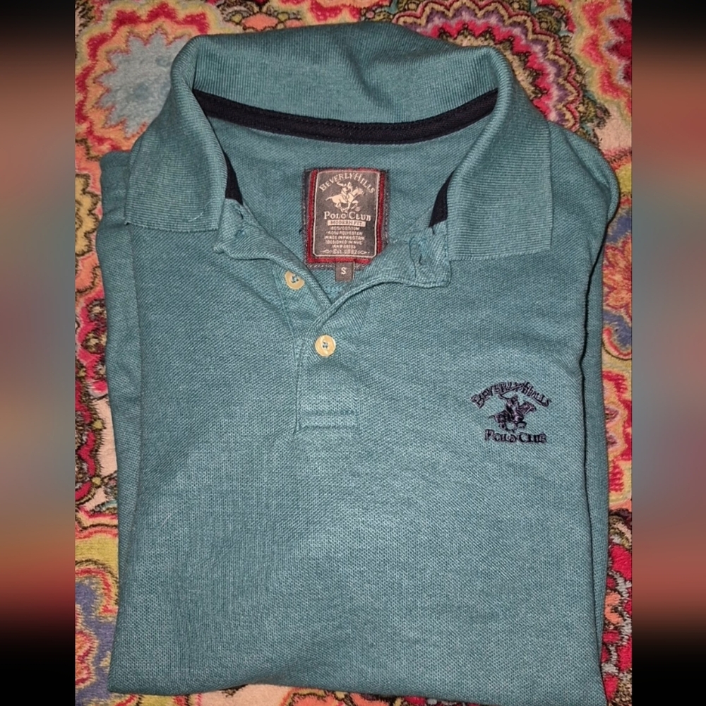 Beverly Hills Polo Club Green Polo Shirt